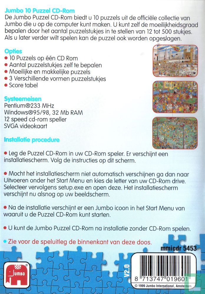 Meter Grammatica bank Jumbo Puzzle - 10 puzzles CD-Rom (1999) - PC - LastDodo