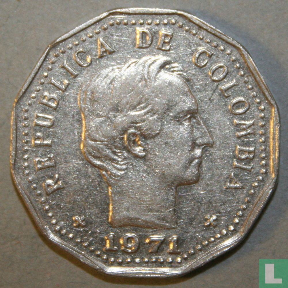 Colombie 50 centavos 1971