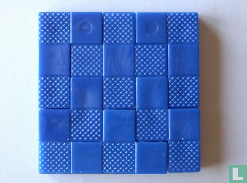 Schachbrettpuzzle - blauw