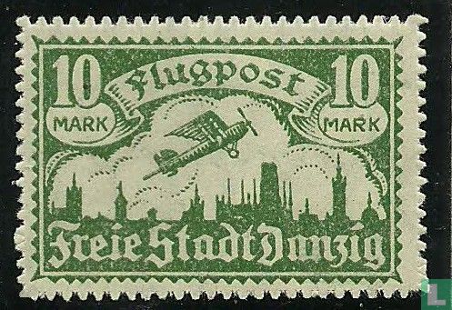Flugzeug über Danzig