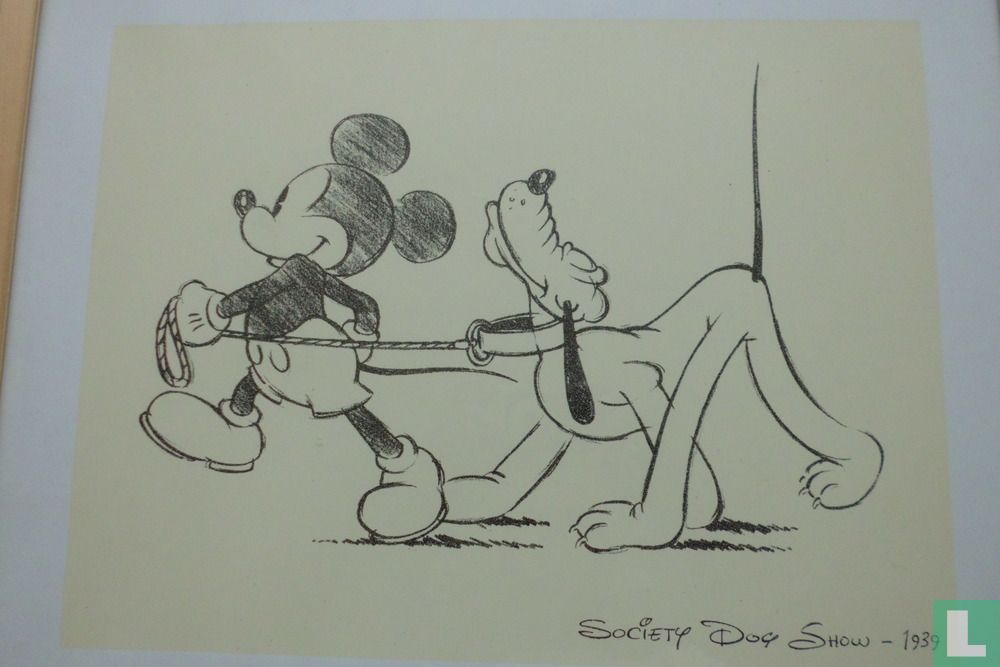 (超美品✨)1939 Society Dog Show オリジナルスケッチ Society Dog Show - 1939 - Prent - LastDodo