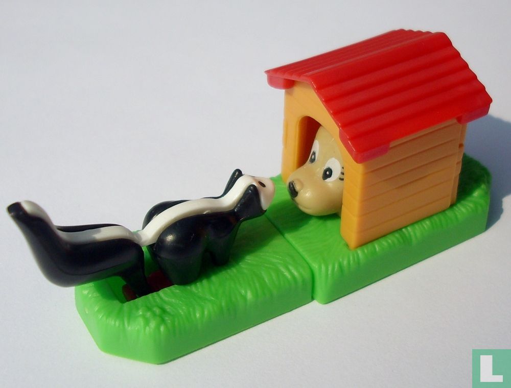 Skunk and dog