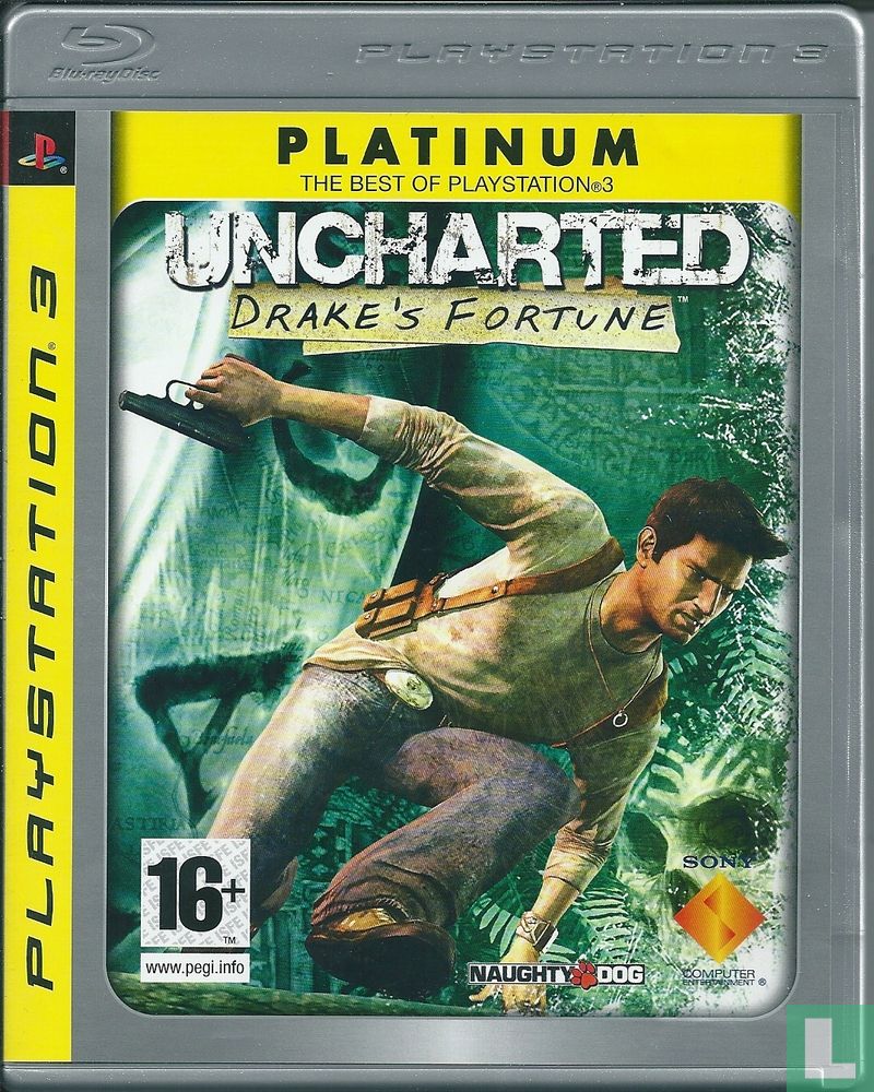 Jeux PS3 UNCHARTED Drake's Fortune Edition Platinum – Version FR PAL – Etat Correct