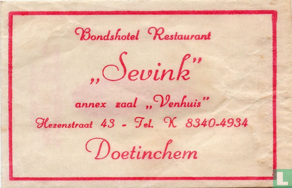 Bondshotel Restaurant "Sevink"