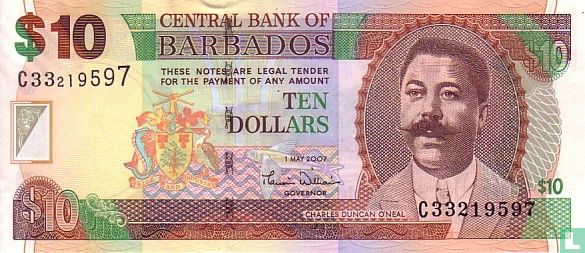 BARBADES  10 Dollars