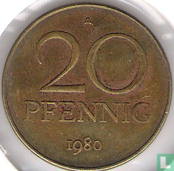 RDA 20 pfennig 1980