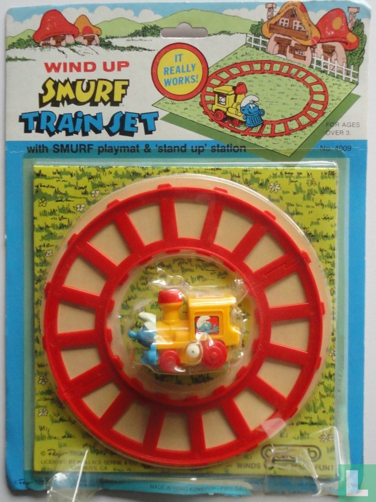 Wind up Smurf train set