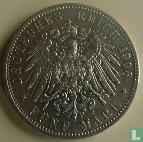 Baden 5 mark 1908