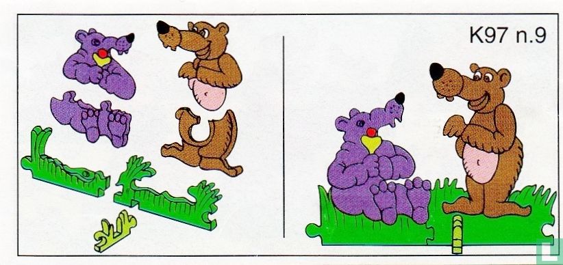 Plastikpuzzles - Bären