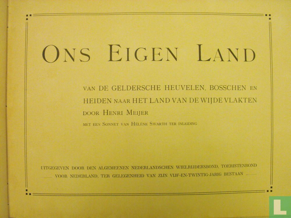 Ons eigen land 1883-1908