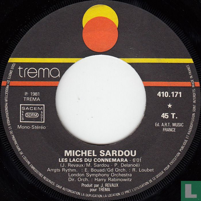 Michel Sardou - Les lacs du Connemara - Album Vinyle