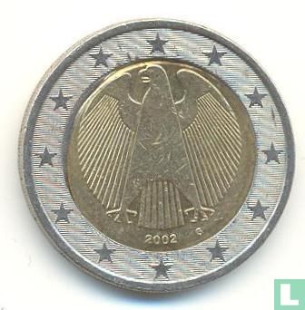 piece de 2 euros rare Allemande aigle fédérale 2002  lettre A 