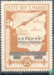 Surcharge "GOVERNO/PROVVISORIO"