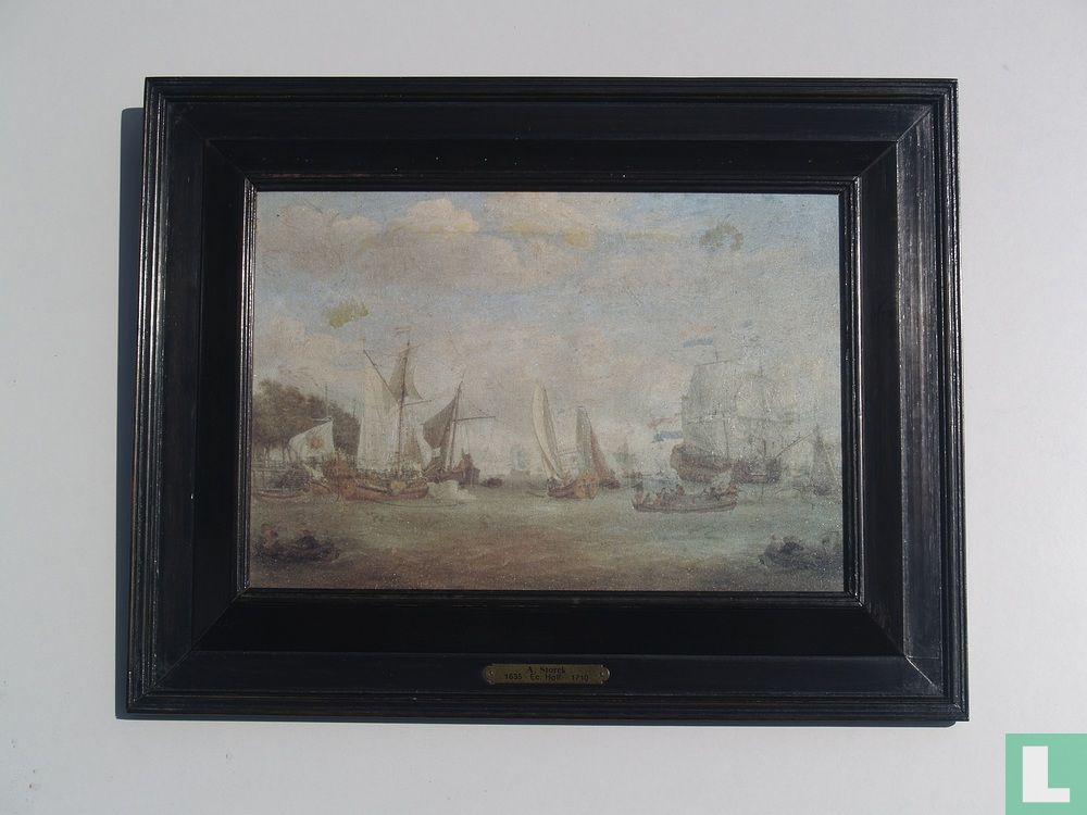 Navires sur l'IJ pour le péage House à Amsterdam 