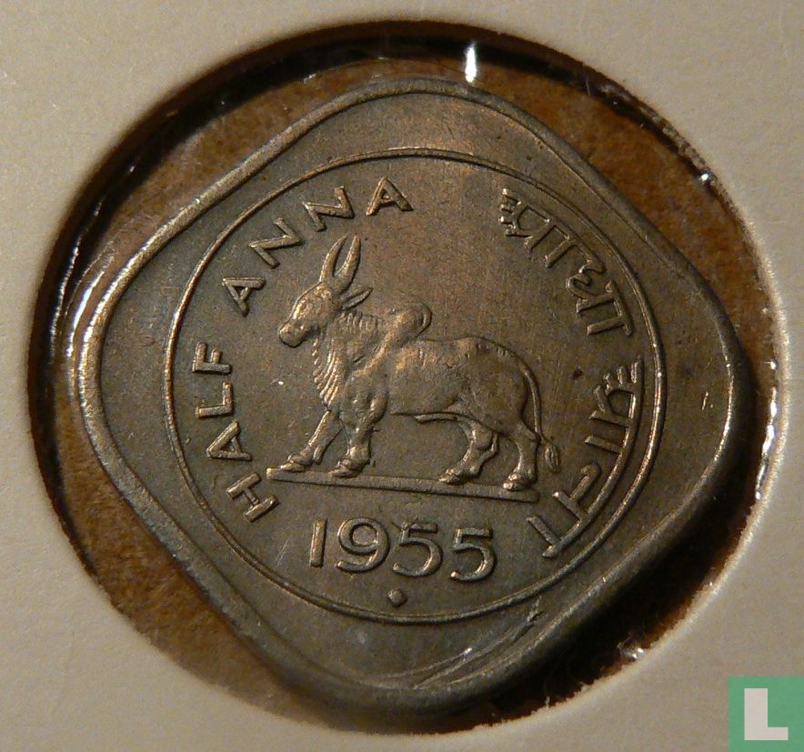 Inde ½ anna 1955