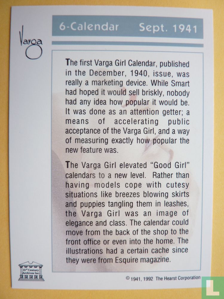 Calendar Sept.1941