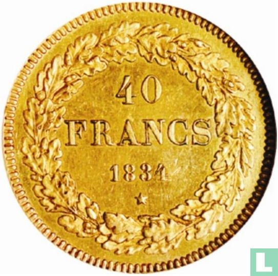België 40 francs 1834 (medailleslag)