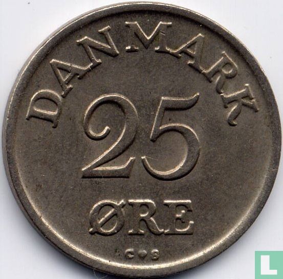 Danemark 25 øre 1958