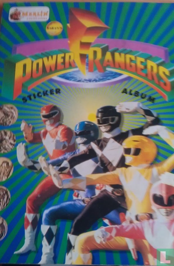Power Rangers Aufkleber-Album Produziert von Merlin 