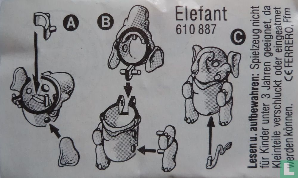 Elephant with crayons