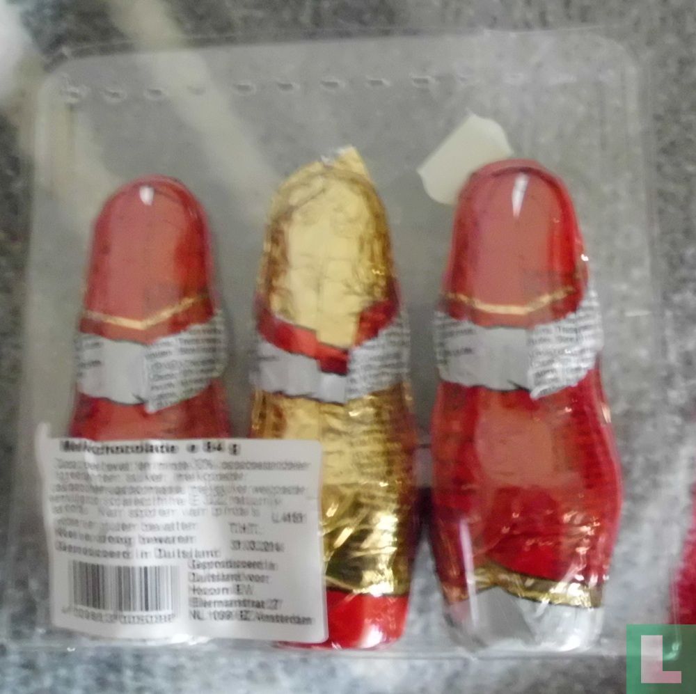 3 chocolade kerstmannen