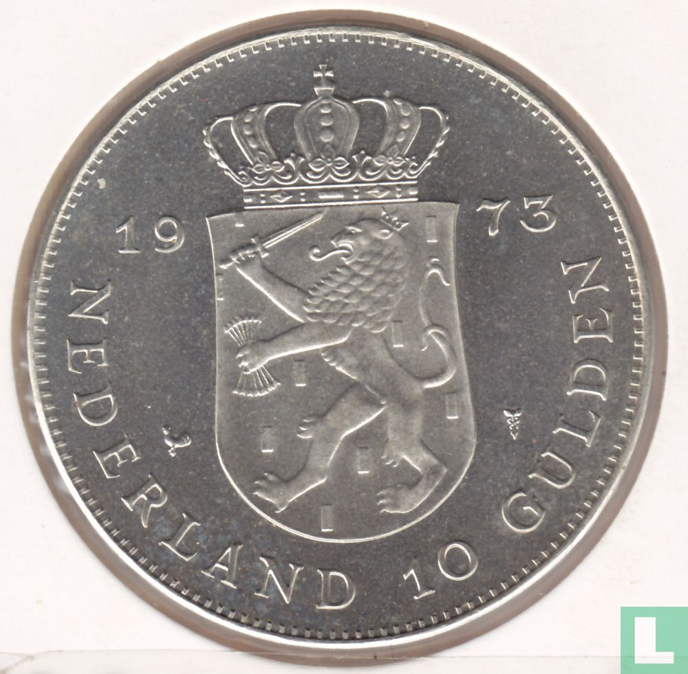 Netherlands 10 gulden 1973 (PROOF) 