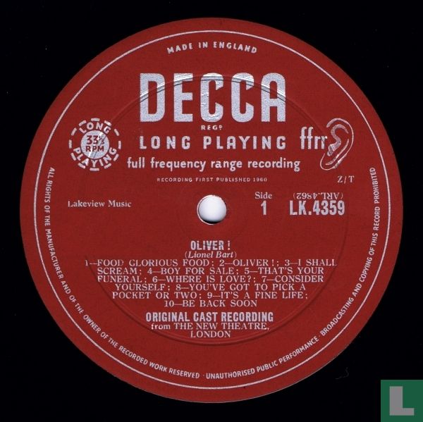 Oliver! Original Cast Recording