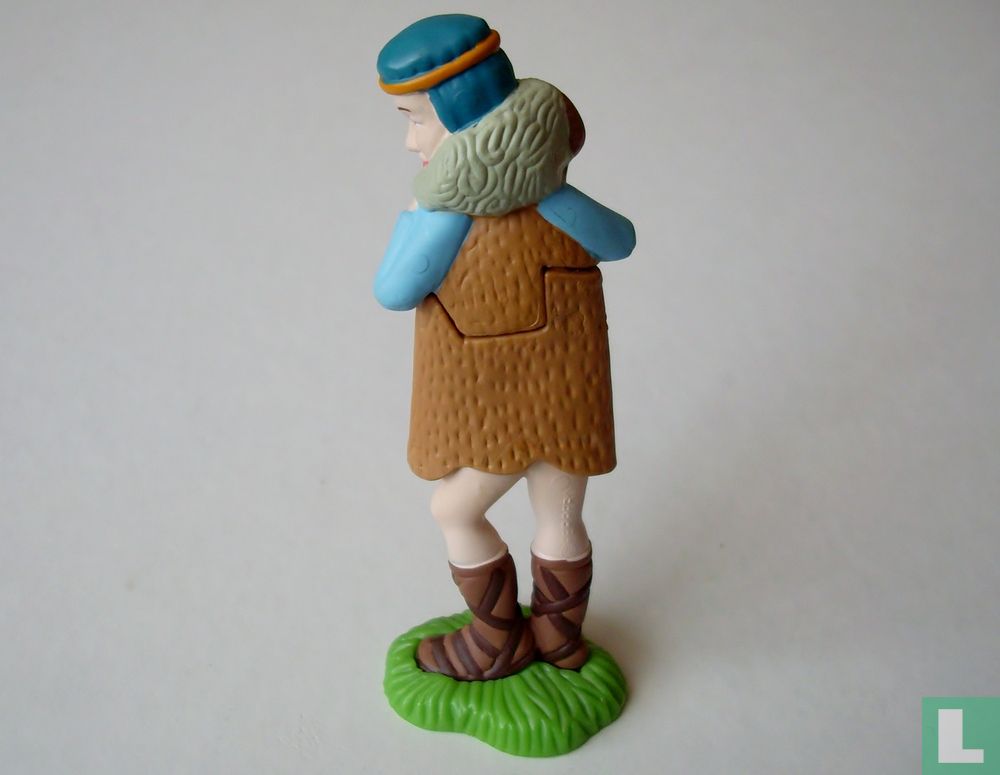 Shepherd with lamb