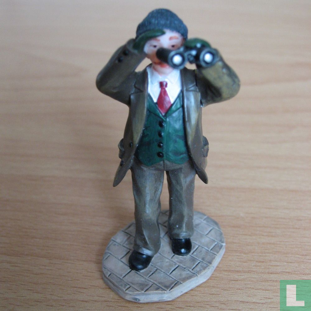 Mr. Waynes with binoculars