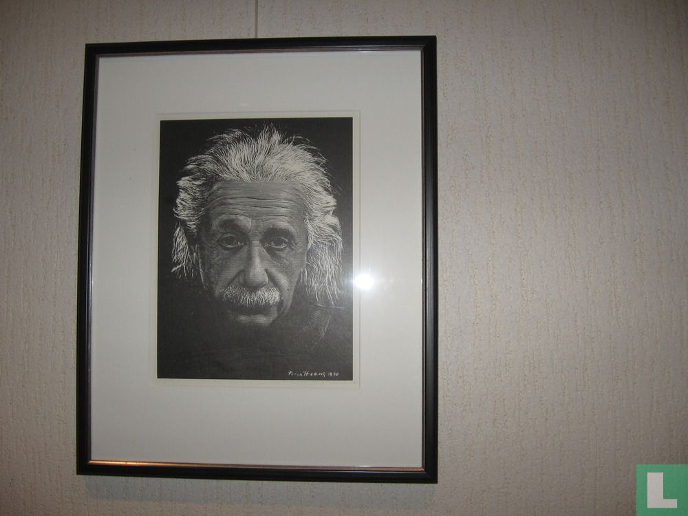 Albert Einstein litho by Peter Hebing