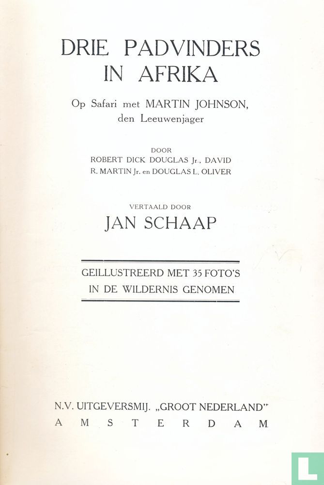 Drie padvinders in Afrika