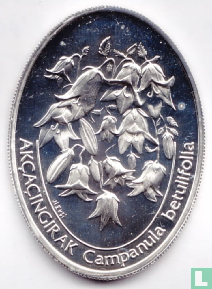 Turkey 7.500.000 lira 2002 (PROOF) "Campanula betulifolia"