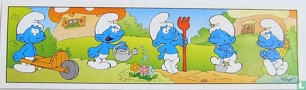 Smurf with rake