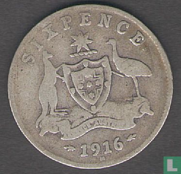 Australia 6 pence 1916