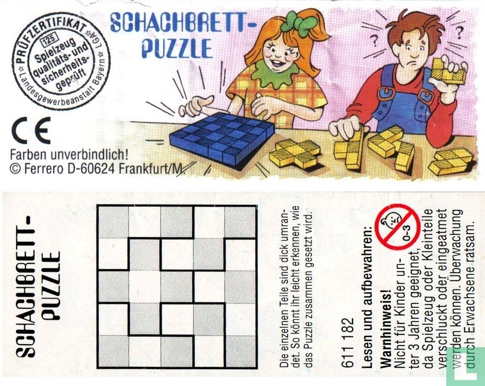 Schachbrettpuzzle - geel