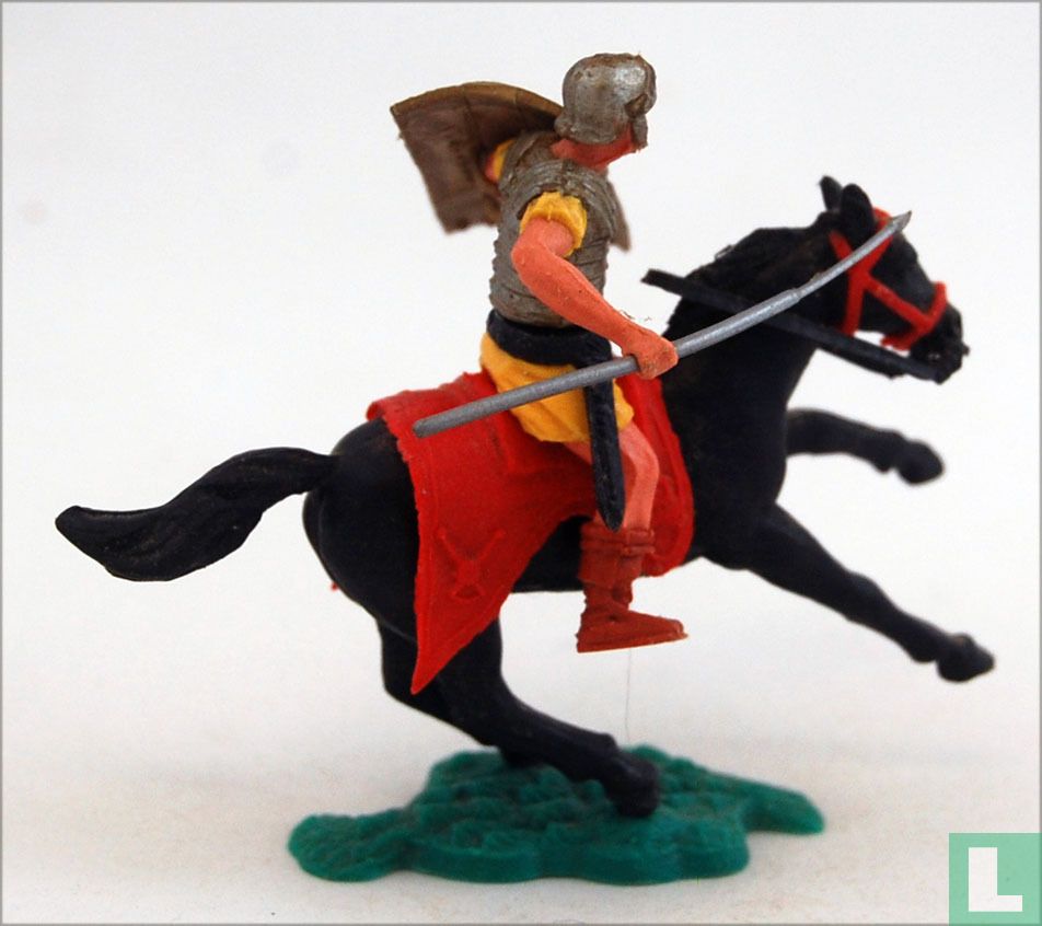 Figurine Timpo Romain - Piéton Noir Combattant Avec Pilum, Occasion