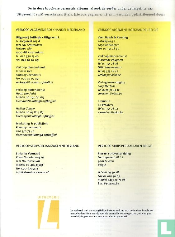 Najaar 2011 - Stripbrochure