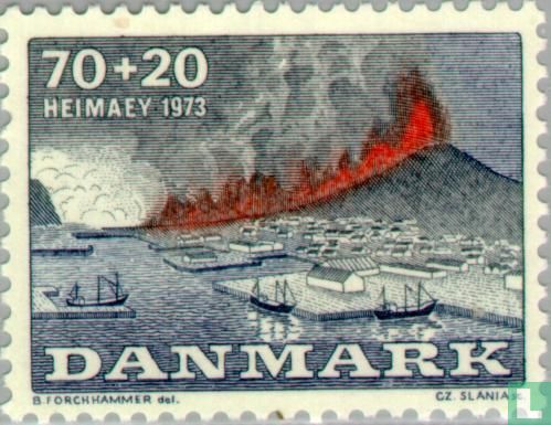 Eruption du volcan Heimaey