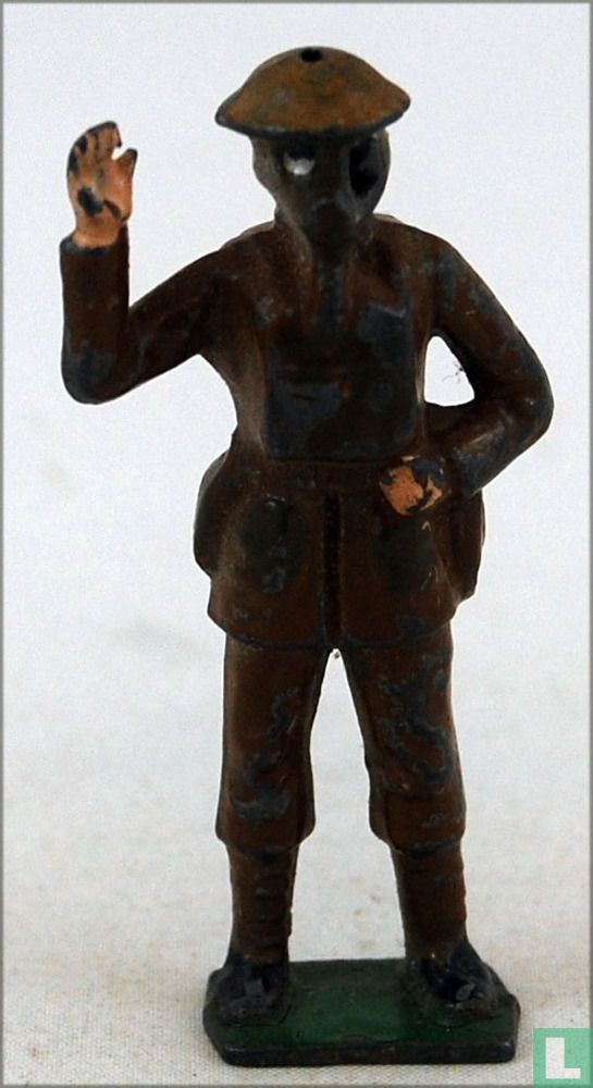 British sergeant with respirator