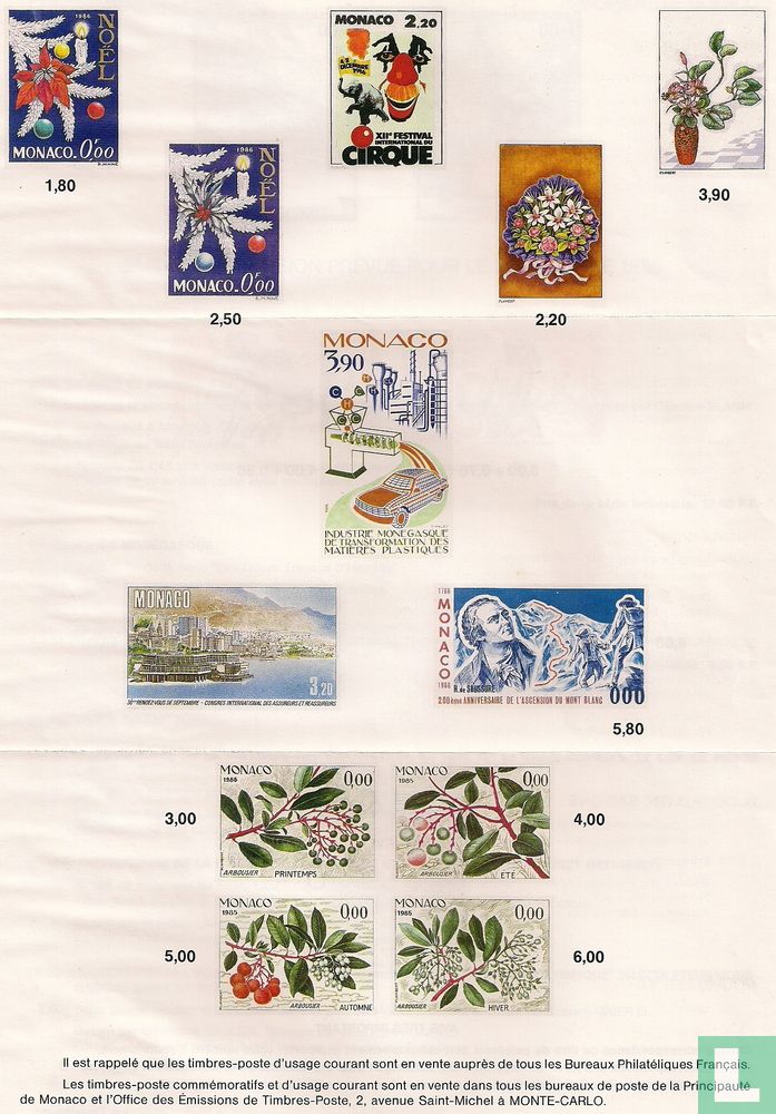 philatelistisches Programm 1986