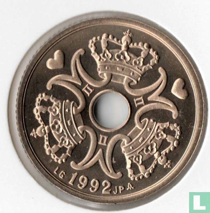 Denmark 5 kroner 1992 KM# 869.1 (1992) - Denmark - LastDodo