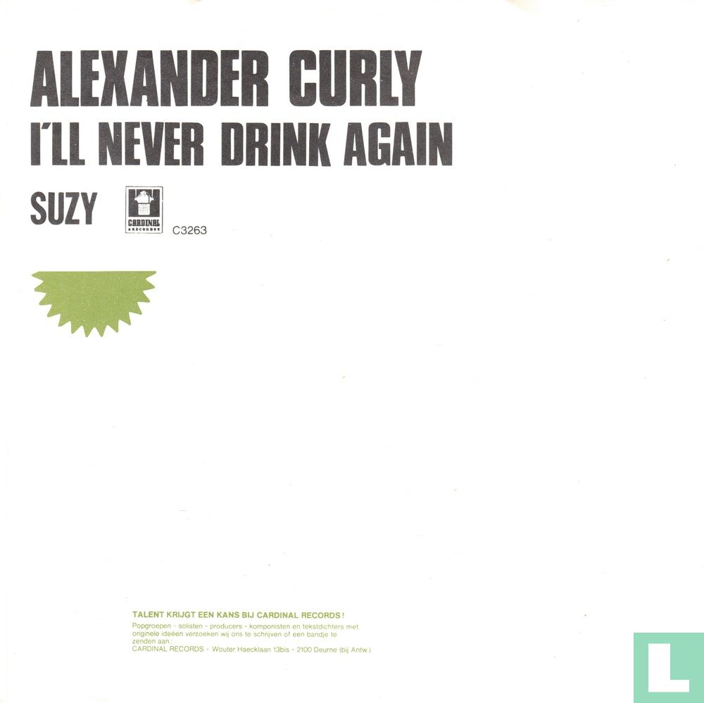 I'll never drink again