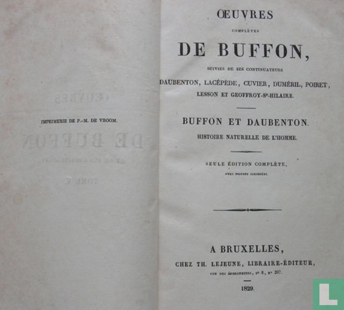 Oeuvres complètes de Buffon