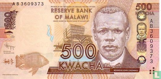 Malawi 500 Kwacha 2012