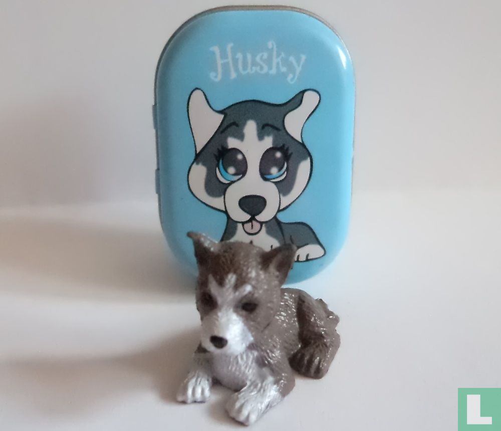 Mini Dose mit Welpen Figur