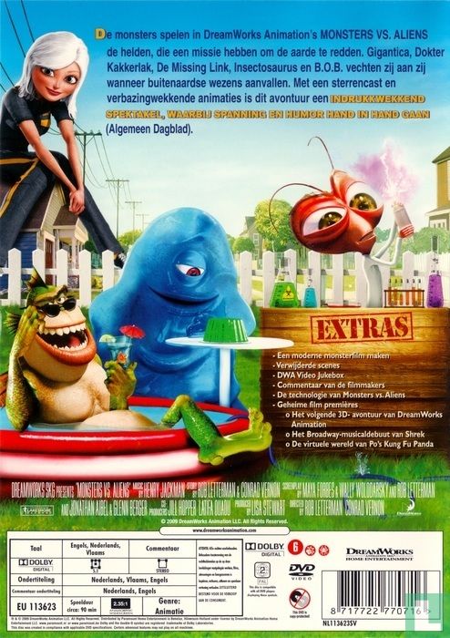 Monsters Vs Aliens Dvd Cover Art