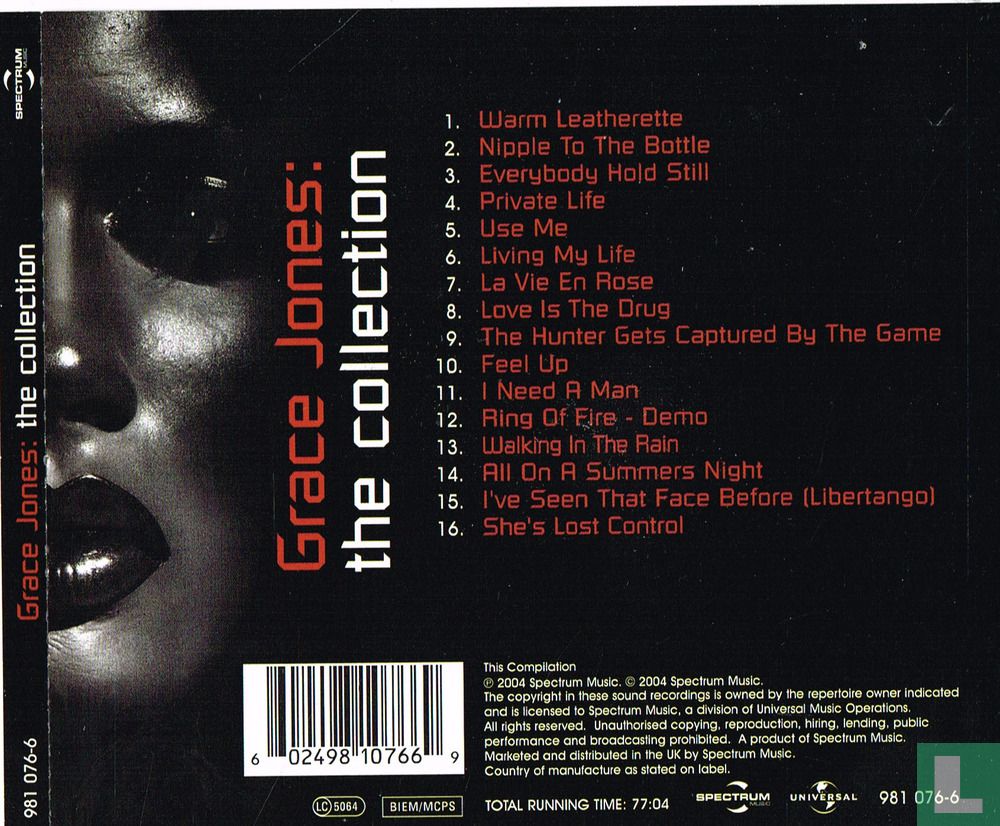 dutje variabel Zijdelings Grace Jones : the collection CD 981 076-6 (2004) - Jones, Grace - LastDodo