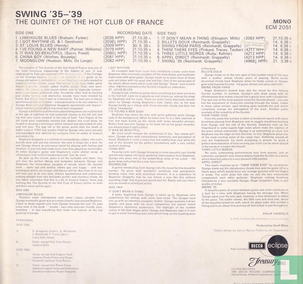 Swing ‘35-’39
