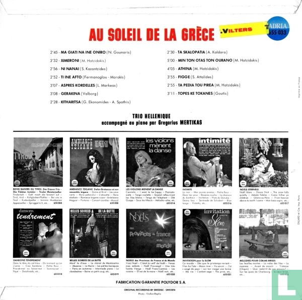 Au Soleil de la Grèce