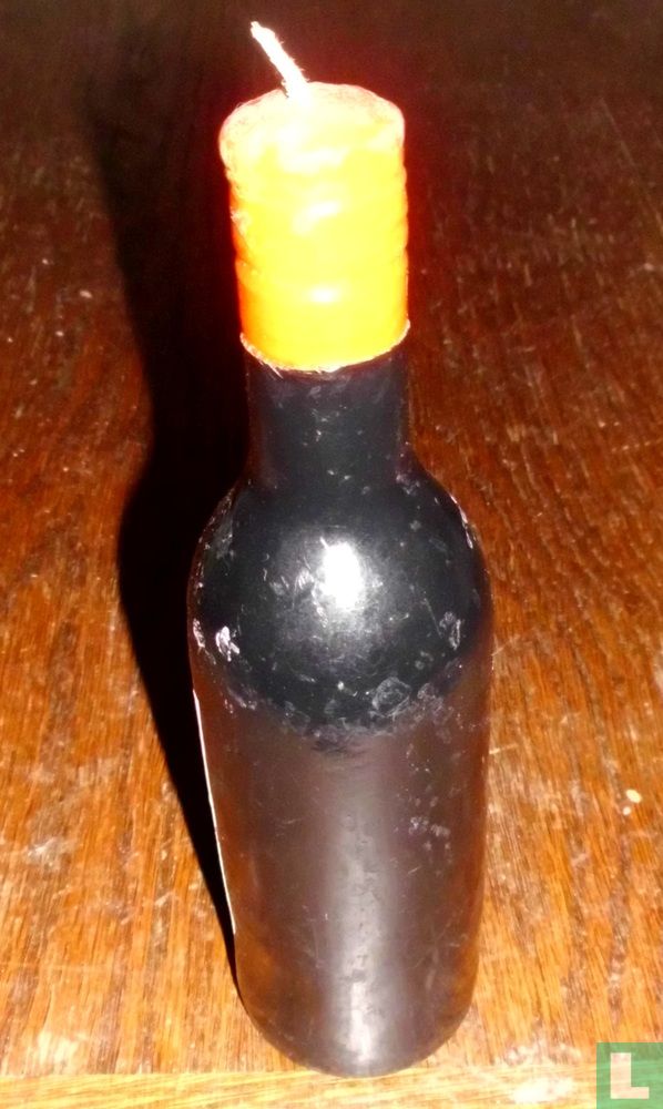 Wine bottle candle
